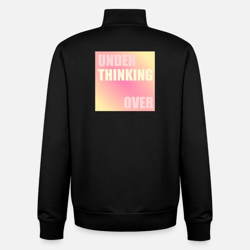 pensée - Sweat zippé unisexe en coton bio Stanley/Stella - noir