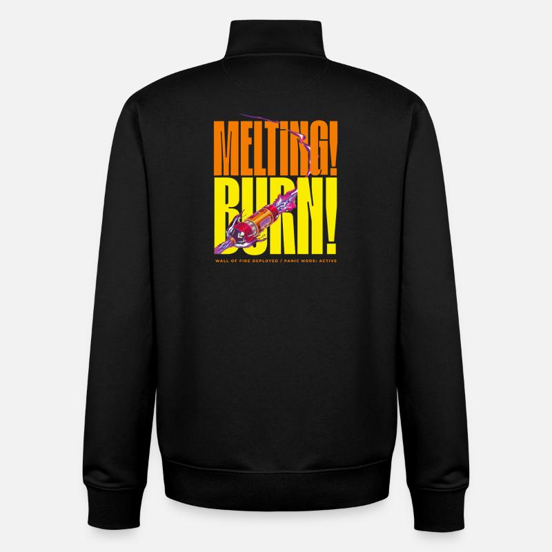 FOND ! Mur de Feu - Sweat zippé unisexe en coton bio Stanley/Stella - noir