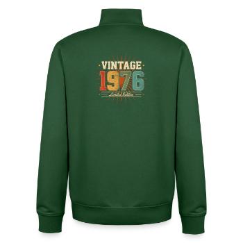 vintage 1976 édition limitée - Sweat zippé unisexe en coton bio Stanley/Stella - vert bouteille - Dos - AI Model Male 185 dark (185cm)