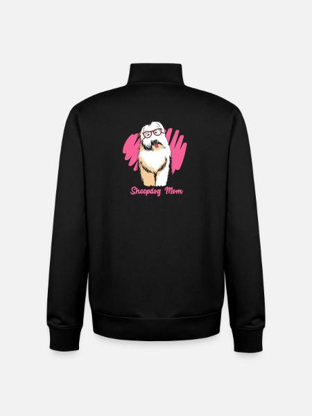 Maman Berger Anglais Maman - Sweat zippé unisexe en coton bio Stanley/Stella - noir