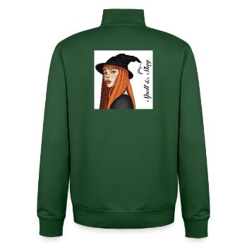 Spell & Slay Witchy Aesthetic - Unisex Organic Zip Sweatshirt by Stanley/Stella - bottle green - Back - AI Model Male 185 dark (185cm)