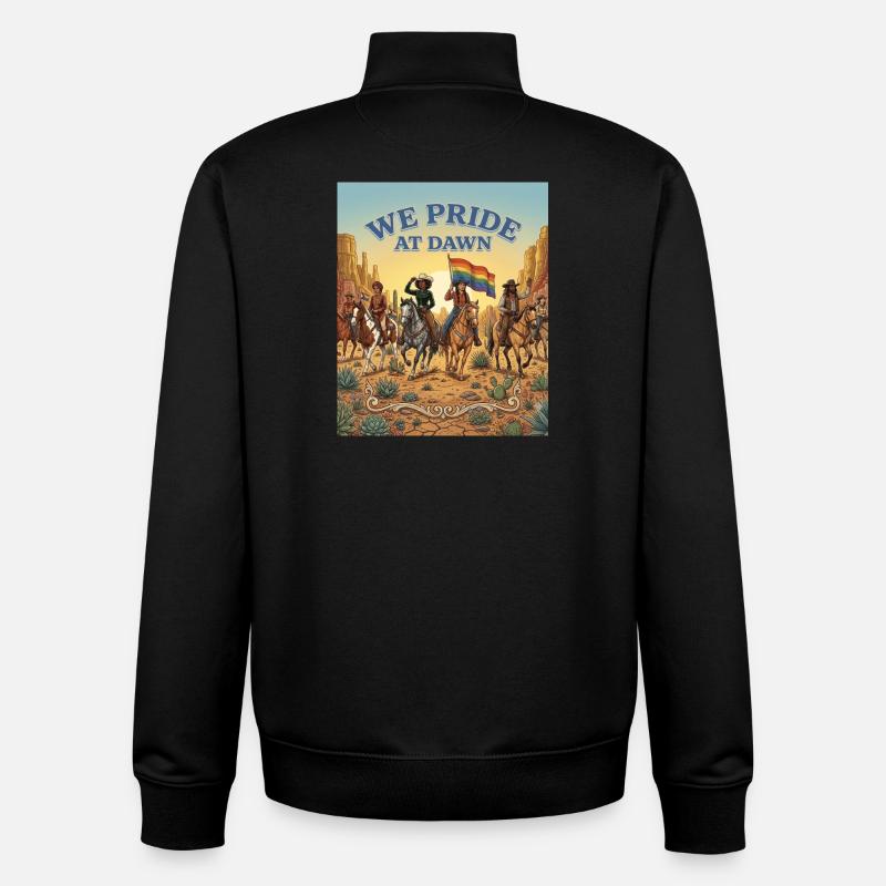 Dawn Pride Riders - Unisex Organic Zip Sweatshirt by Stanley/Stella - black