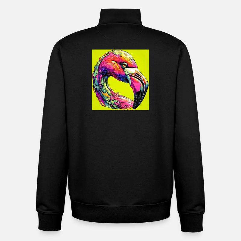 Flamingo - Unisex Organic Zip Sweatshirt von Stanley/Stella - Schwarz