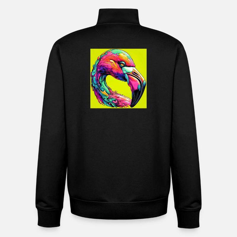 Flamant - Sweat zippé unisexe en coton bio Stanley/Stella - noir