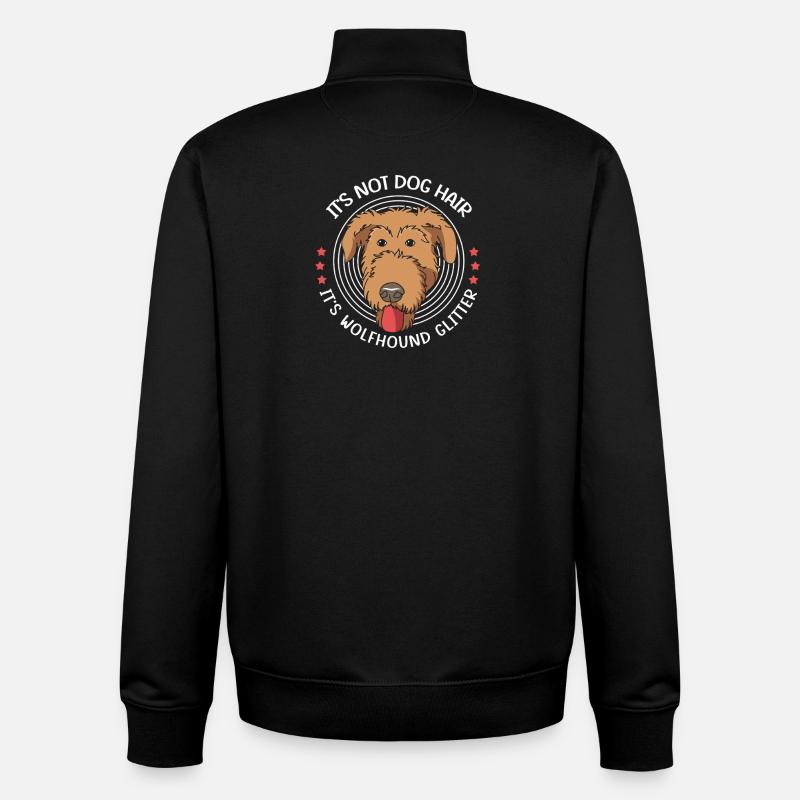 Irish wolfhound - Unisex Organic Zip Sweatshirt by Stanley/Stella - black