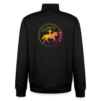 Vaulting Grounds – Gift for Vaulters - Unisex Organic Zip Sweatshirt by Stanley/Stella - black - Back - AI Model Male 185 light (185cm)