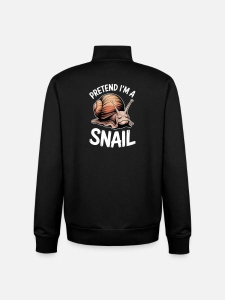 Snail Sayings Funny Snail Gift - Unisex Organic Zip Sweatshirt by Stanley/Stella - black