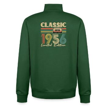 70. Geburtstag, 70 Jahre - Unisex Organic Zip Sweatshirt von Stanley/Stella - Flaschengrün - Hinten - AI Model Male 185 dark (185cm)