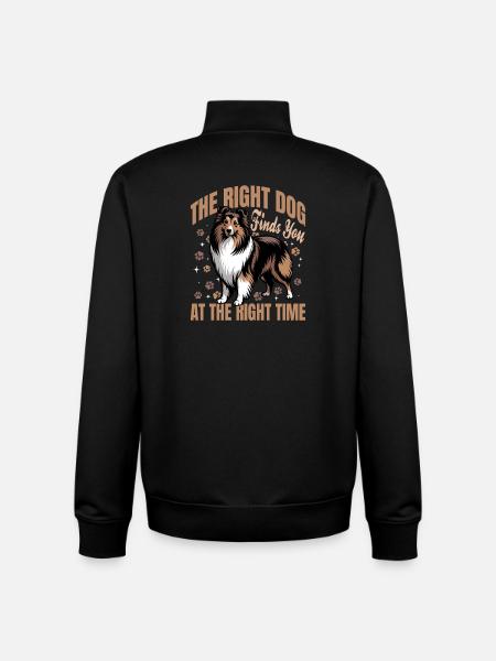 Shetland Sheepdog Sheltie Dog Breed - Unisex Organic Zip Sweatshirt by Stanley/Stella - black