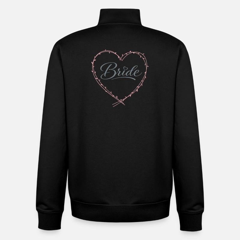 Mariée - Sweat zippé unisexe en coton bio Stanley/Stella - noir