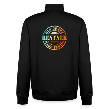 Pensioners 2026 - Unisex Organic Zip Sweatshirt by Stanley/Stella - black - Back - AI Model Male 185 light (185cm)