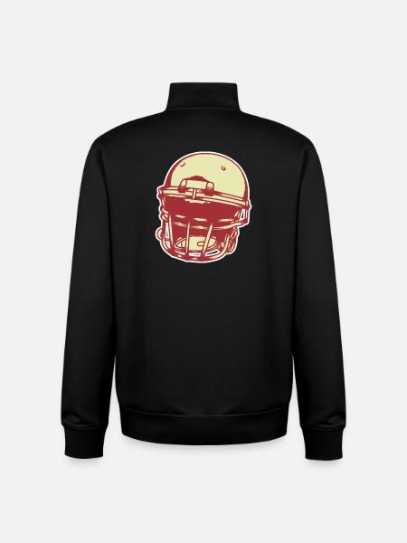 American Football Helmet - Unisex Organic Zip Sweatshirt by Stanley/Stella - black