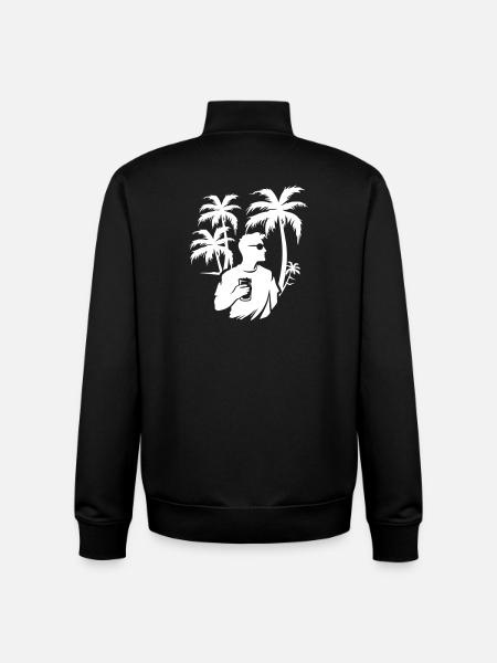 Fête Silhouette Holiday - Sweat zippé unisexe en coton bio Stanley/Stella - noir
