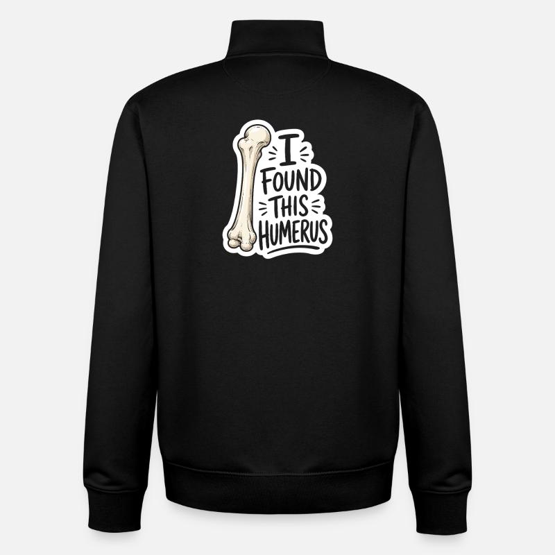 Humerus Discovery Sticker - Unisex Organic Zip Sweatshirt by Stanley/Stella - black