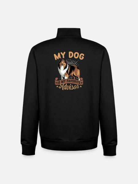 Shetland Sheepdog Sheltie Dog Breed - Unisex Organic Zip Sweatshirt by Stanley/Stella - black