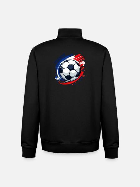 le foot français - Sweat zippé unisexe en coton bio Stanley/Stella - noir