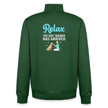 Hundetrainer - Unisex Organic Zip Sweatshirt von Stanley/Stella - Flaschengrün - Hinten - AI Model Male 185 dark (185cm)