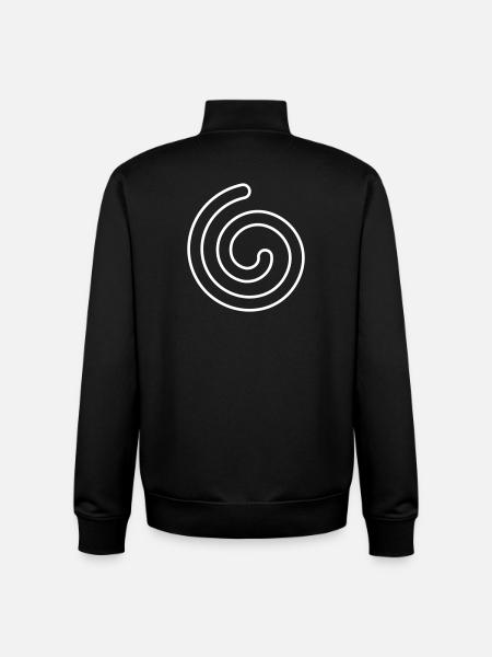 Spiral – symbol of lightness and development - Unisex Organic Zip Sweatshirt by Stanley/Stella - black