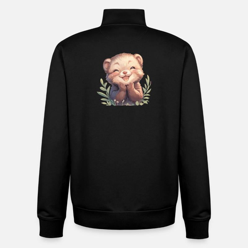Mink Mink - Sweat zippé unisexe en coton bio Stanley/Stella - noir