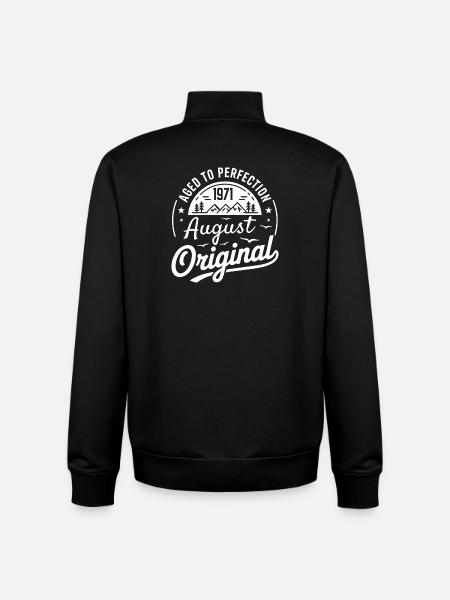 August-Originalabzeichen 1971 - Unisex Organic Zip Sweatshirt von Stanley/Stella - Schwarz