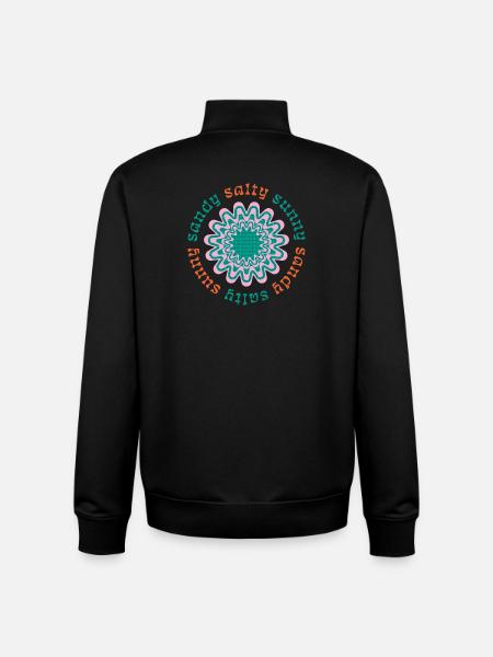 Salty Soul Mandala - Unisex Organic Zip Sweatshirt by Stanley/Stella - black