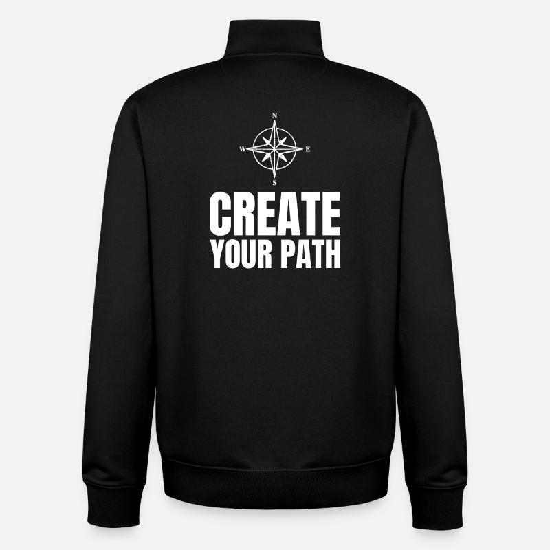 Create Your Path - Unisex Organic Zip Sweatshirt by Stanley/Stella - black