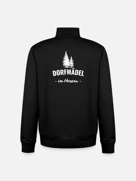 Dorfmädel im Herzen - Unisex Organic Zip Sweatshirt von Stanley/Stella - Schwarz