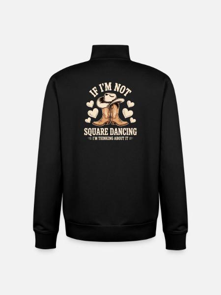 Square Dancing Square Dancer Gift - Unisex Organic Zip Sweatshirt by Stanley/Stella - black