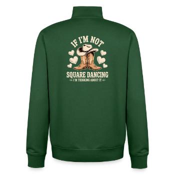 Square Dancing Square Dancer Geschenk - Unisex Organic Zip Sweatshirt von Stanley/Stella - Flaschengrün - Hinten - AI Model Male 185 dark (185cm)