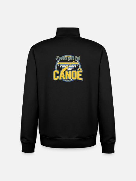 Canoë: J'peux pas j'ai CANOË - Sweat zippé unisexe en coton bio Stanley/Stella - noir
