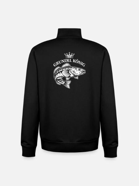 Grundel Angeln - Unisex Organic Zip Sweatshirt von Stanley/Stella - Schwarz