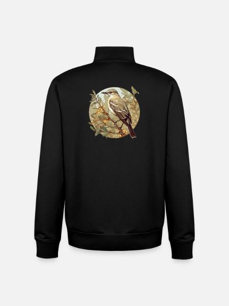 Oiseaux moqueurs Oiseaux moqueurs - Sweat zippé unisexe en coton bio Stanley/Stella - noir