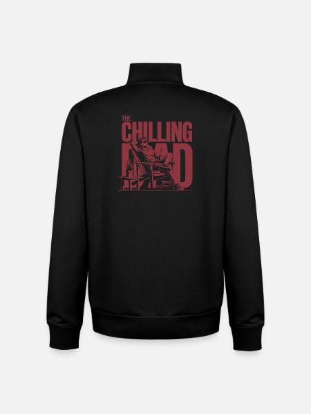 Chilling Dad Relaxed Dad Shirt - Unisex Organic Zip Sweatshirt by Stanley/Stella - black