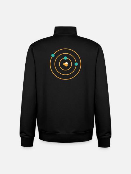 Atomic Model - Physics Chemistry Science Nerd - Unisex Organic Zip Sweatshirt by Stanley/Stella - black
