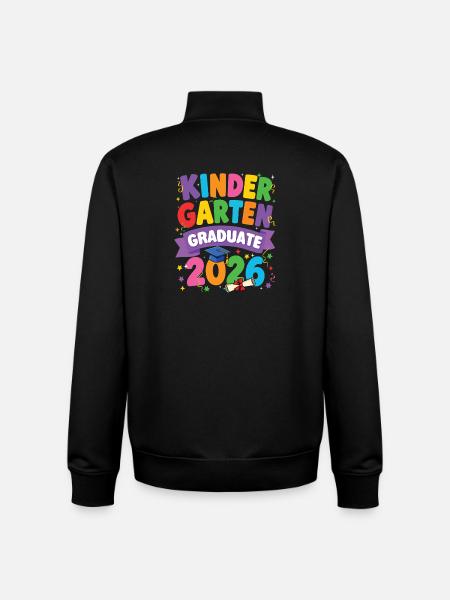 Kindergarten Graduate 2026 Class Grad - Unisex Organic Zip Sweatshirt by Stanley/Stella - black