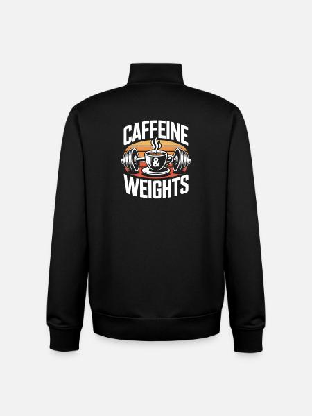 Krafttraining Caffeine & Weights Bodybuilding Gym - Unisex Organic Zip Sweatshirt von Stanley/Stella - Schwarz