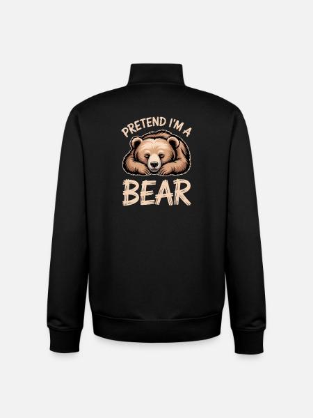 Bear Sayings Bear Funny Bear Gift - Unisex Organic Zip Sweatshirt by Stanley/Stella - black