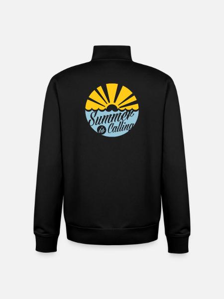 summer-is-calling-white-design - Unisex Organic Zip Sweatshirt von Stanley/Stella - Schwarz
