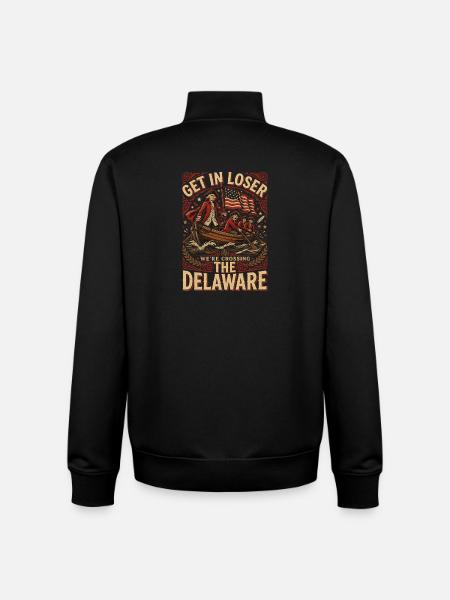 Entrez, perdant, traversons le Delaware - Sweat zippé unisexe en coton bio Stanley/Stella - noir