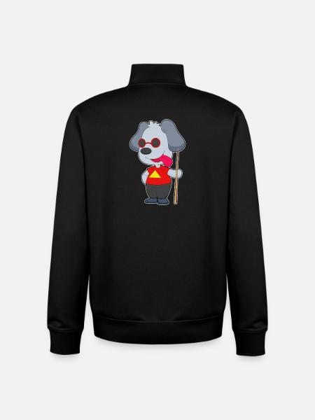 Queue de billard pour chiens - Sweat zippé unisexe en coton bio Stanley/Stella - noir