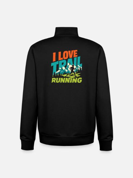 Ich liebe Trailrunning - Unisex Organic Zip Sweatshirt von Stanley/Stella - Schwarz