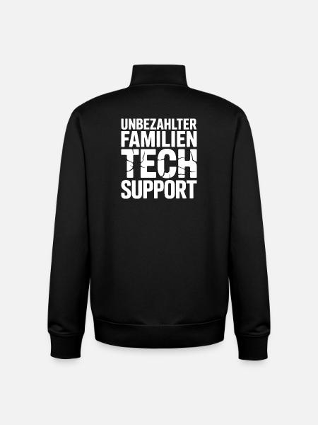 Unbezahlter Familien Tech Support - Unisex Organic Zip Sweatshirt von Stanley/Stella - Schwarz