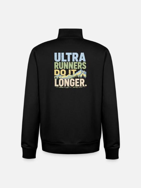 Ultraläufer machen es länger - Unisex Organic Zip Sweatshirt von Stanley/Stella - Schwarz