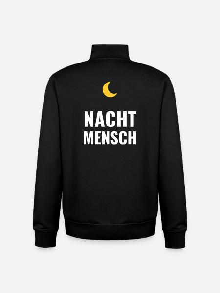 Nachtmensch – Schlichtes Statement - Unisex Organic Zip Sweatshirt von Stanley/Stella - Schwarz