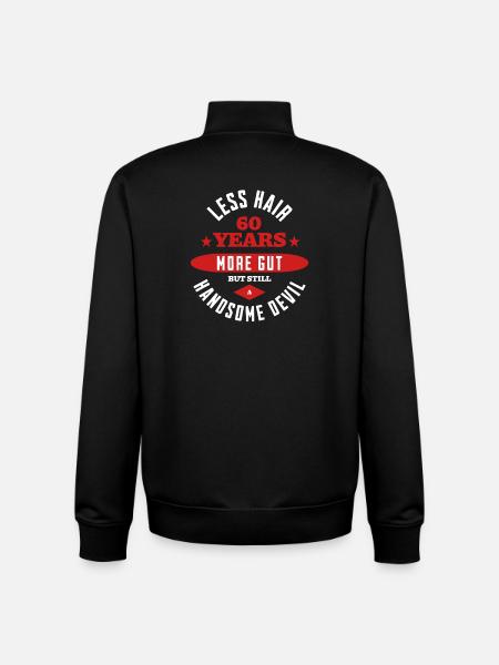 Diable du 60e anniversaire - Sweat zippé unisexe en coton bio Stanley/Stella - noir