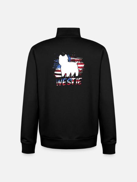 West highland terrier - Unisex Organic Zip Sweatshirt by Stanley/Stella - black