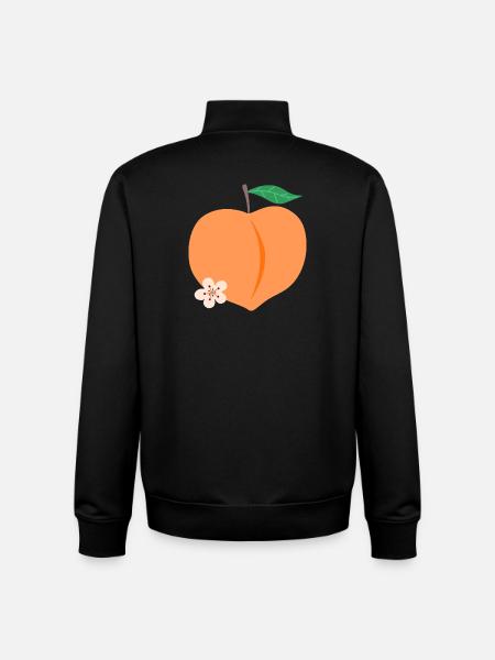 Peach Heart Bloom - Unisex Organic Zip Sweatshirt by Stanley/Stella - black