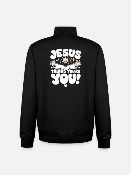 Jésus te trouve incroyable - Sweat zippé unisexe en coton bio Stanley/Stella - noir