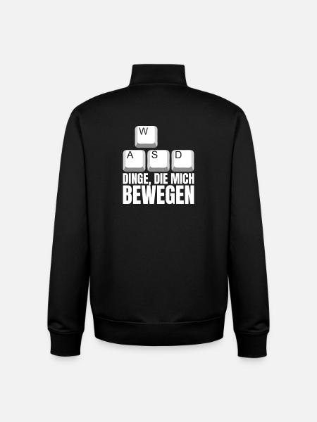 WASD Dinge Die Mich Bewegen - Unisex Organic Zip Sweatshirt von Stanley/Stella - Schwarz