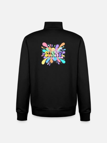 Sunny Splash Farbausbruch - Unisex Organic Zip Sweatshirt von Stanley/Stella - Schwarz